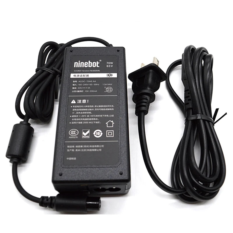 Original Charger for Segway Ninebot Balance Scooter Mini  Mini S Mini Pro Ninebot S Ninebot S-Pro 63V 70W
