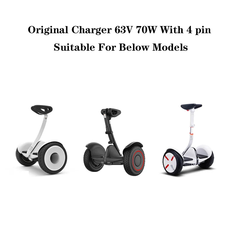 Original Charger for Segway Ninebot Balance Scooter Mini  Mini S Mini Pro Ninebot S Ninebot S-Pro 63V 70W
